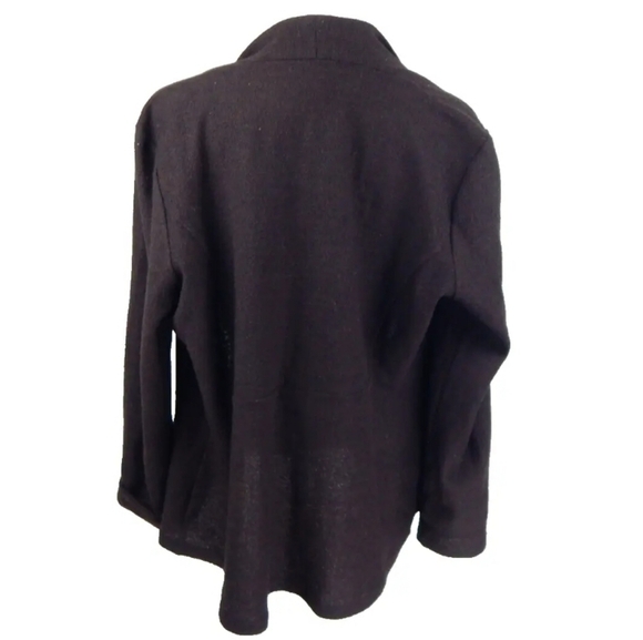 Eileen Fisher Brown Wool Knit Jacket - Picture 2 of 4